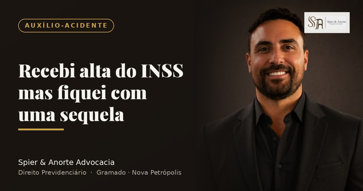 Recebi alta do INSS mas fiquei com uma sequela